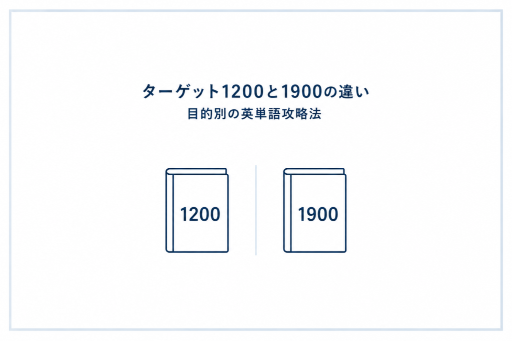 Target1200と1900、どっちを選ぶ？目的別におすすめの単語帳を解説
